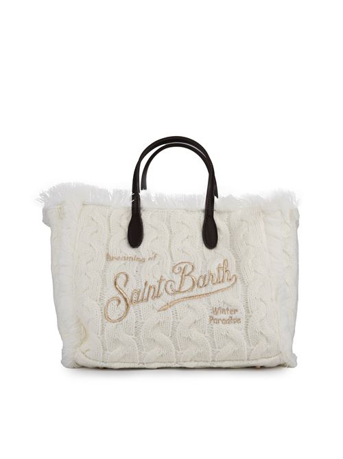 Borsa Colette Braid Tricot a in maglia con logo Mc2 Saint Barth | COLETTE W01356G BRAID TRICOT 10OR EMB